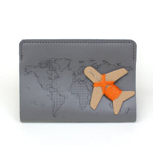 Stitch Where You've Been Passport Cover Kit - Grey Leather