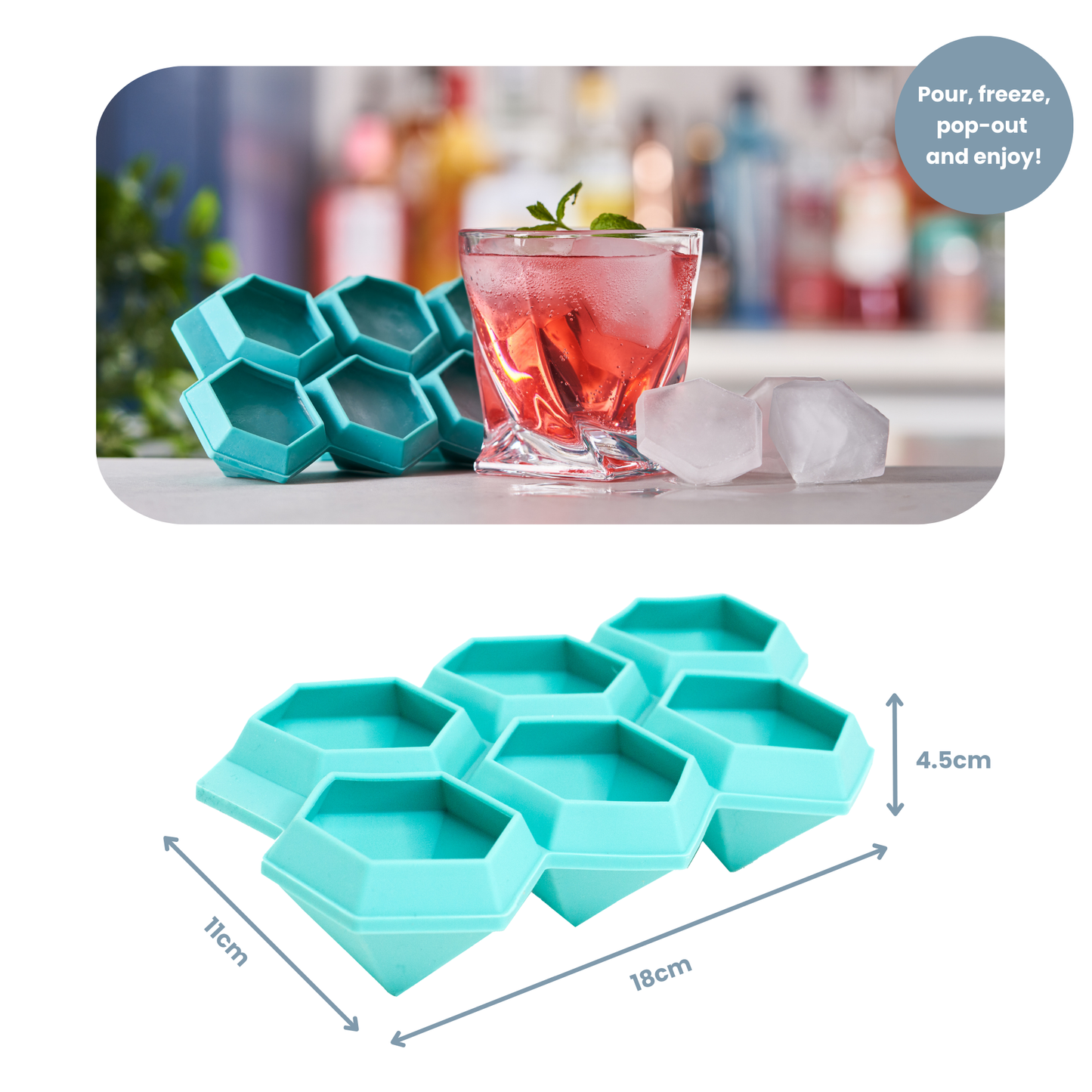 Diamond Silicone Ice Cube Tray