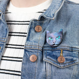 Tabby Cat Acrylic Brooch