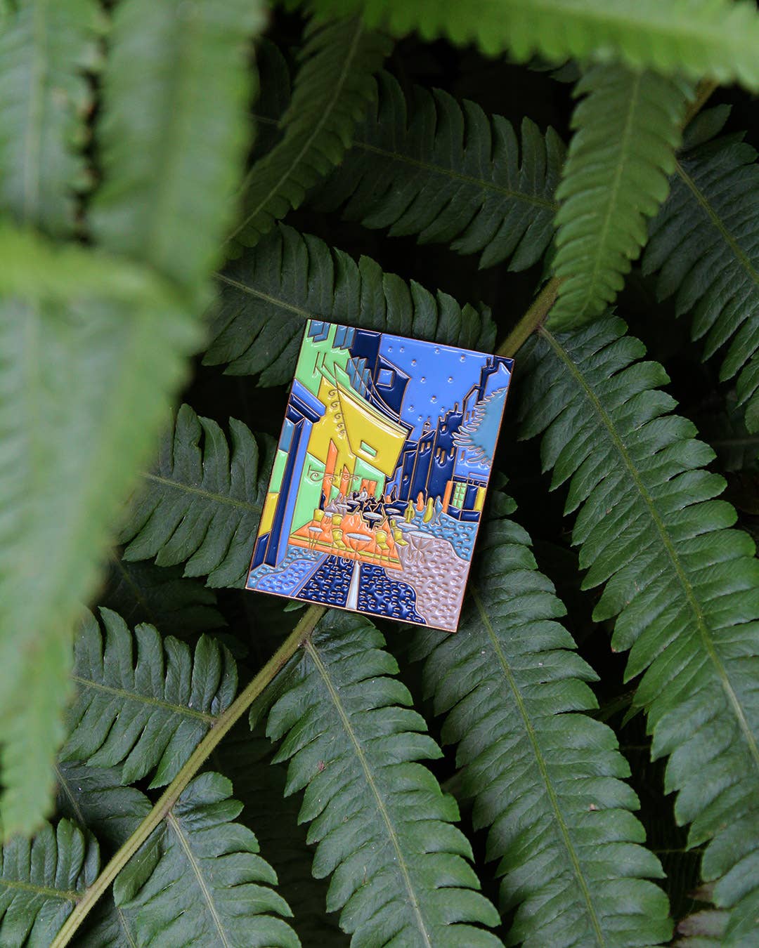 Café Terrace at Night Enamel Pin