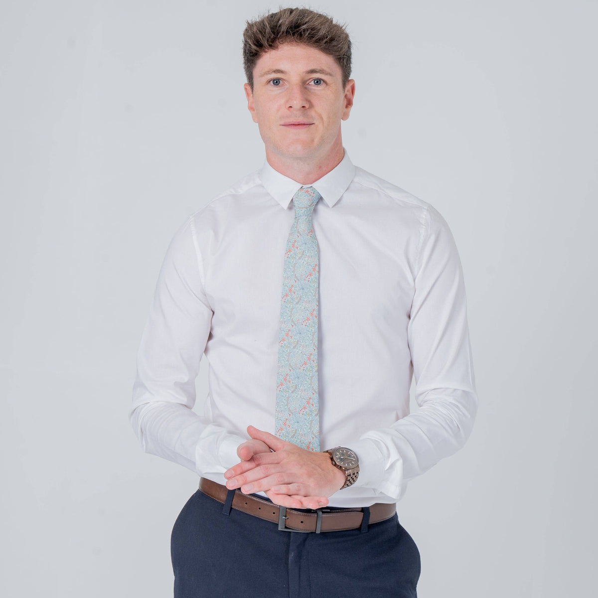 Golden Lily Sage Cotton Tie