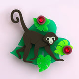 Spider Monkey Brooch