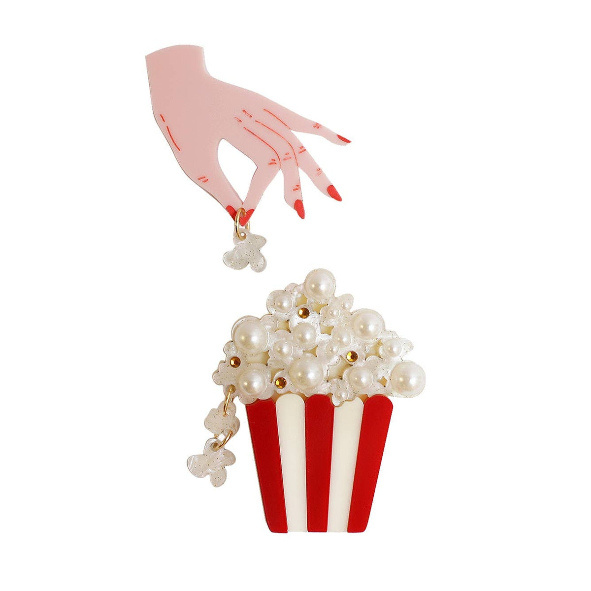 Popcorn Brooches (Set of 2)