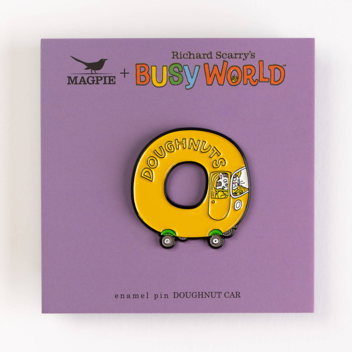 Richard Scarry Enamel Pin - Doughnut Car