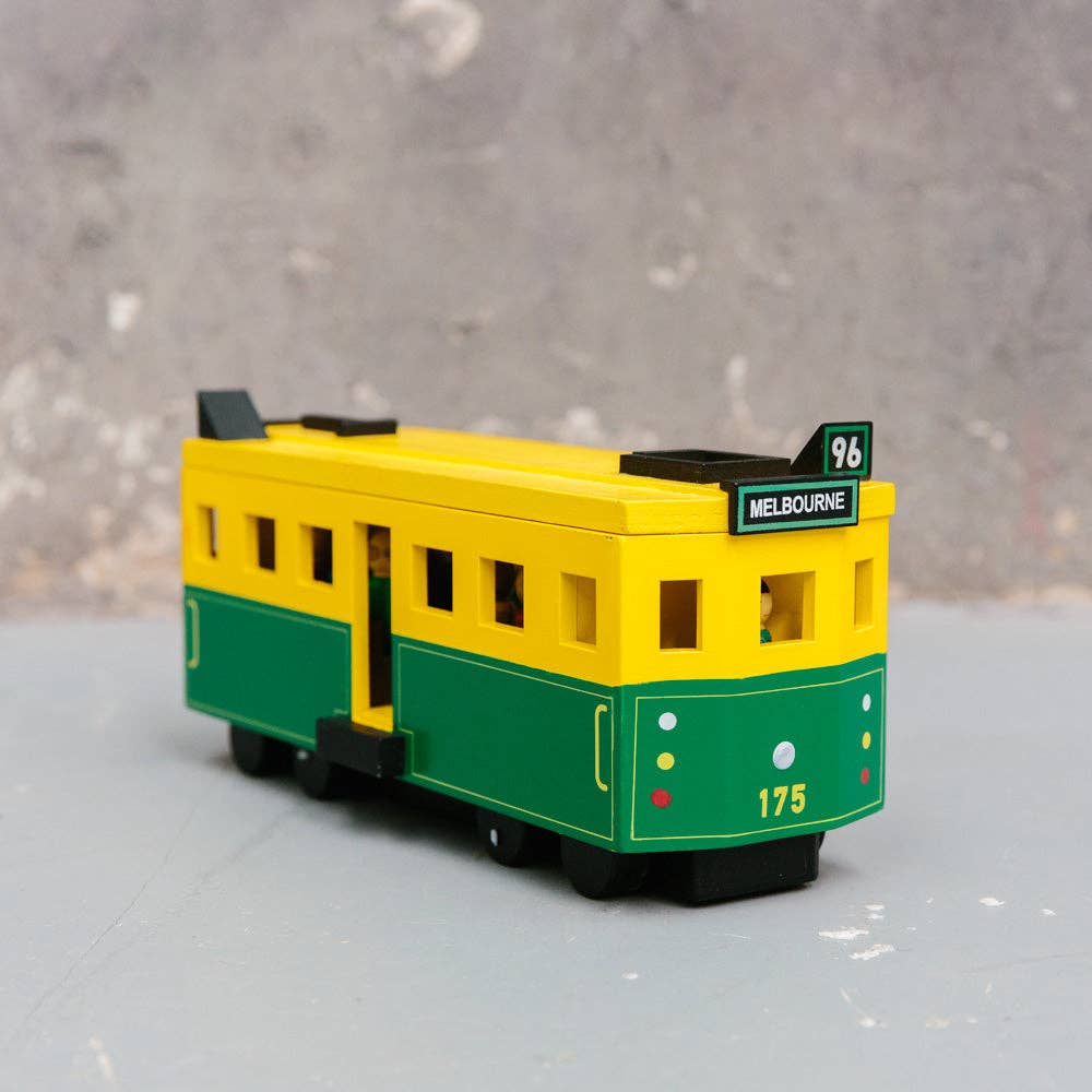 Wooden Melbourne Tram Toy