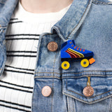 Rainbow Roller Skate Acrylic Brooch