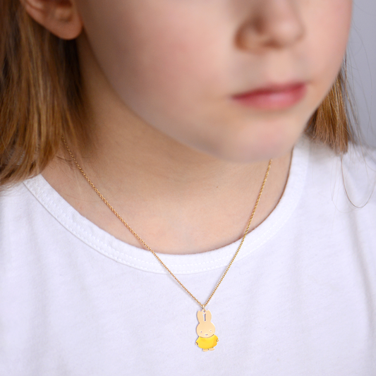 Miffy Enamel Necklace - Electric Blue