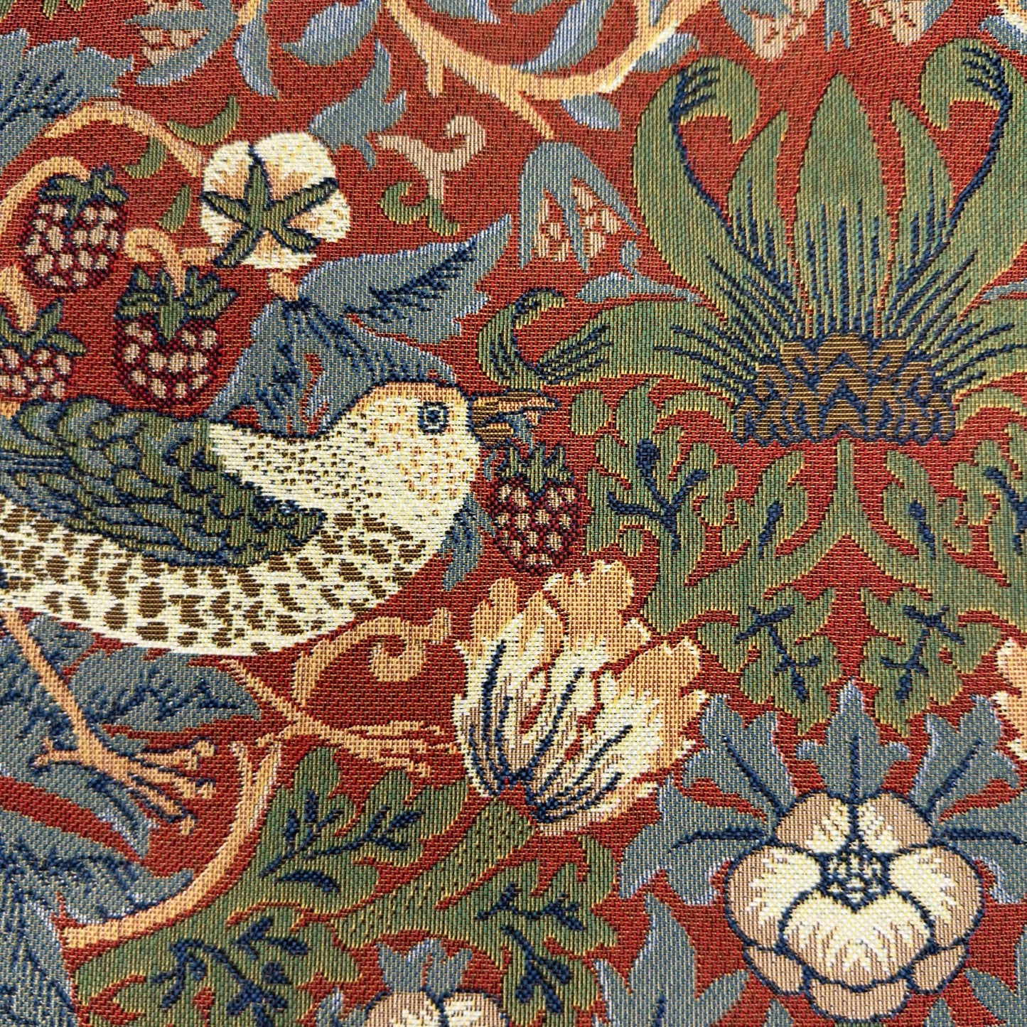 William Morris Strawberry Thief Red Tote Bag