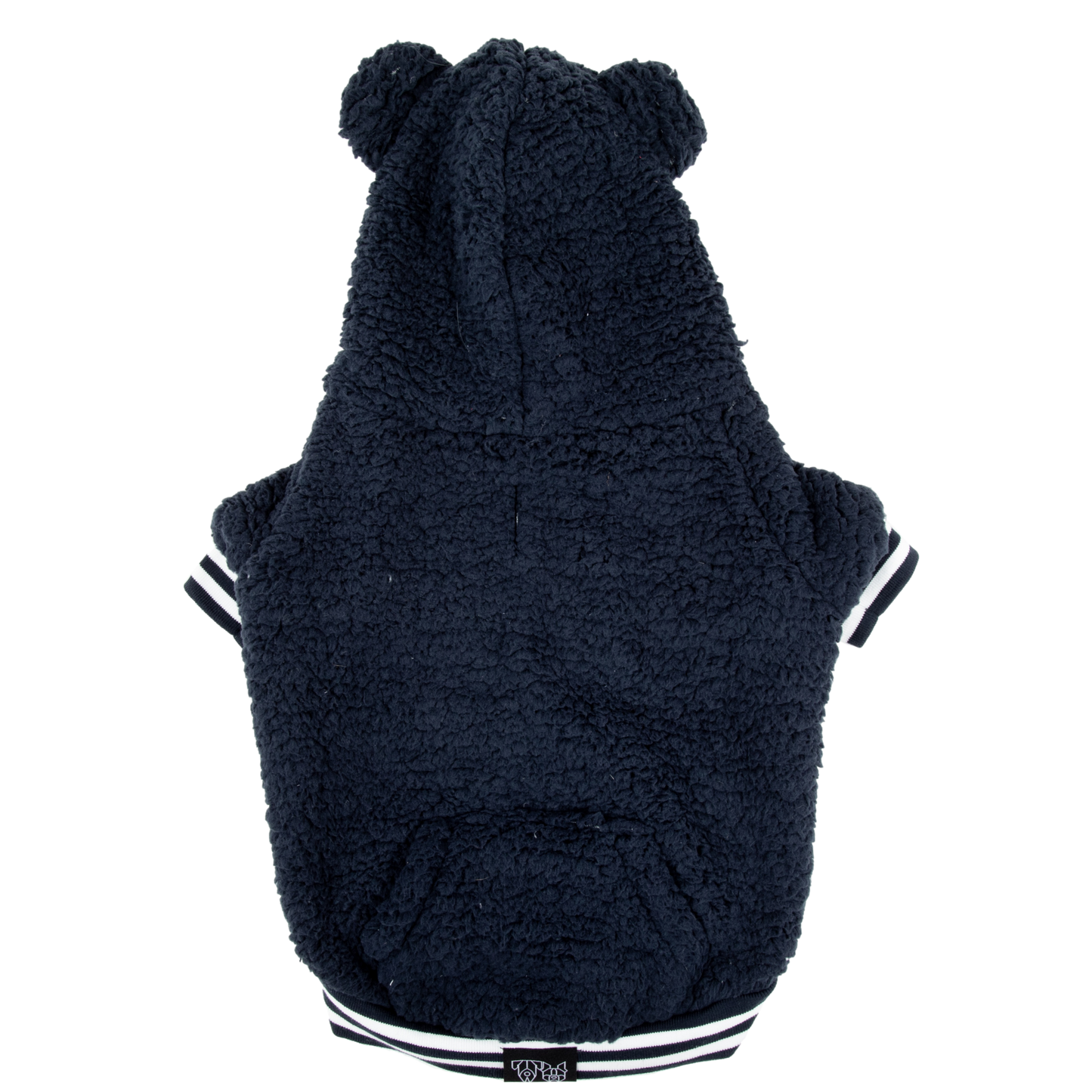 Navy Teddy Hoodie Dog Jumper