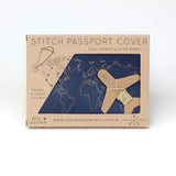 Stitch Where You'Ve Been Passport Cover Kit - Navy Leather