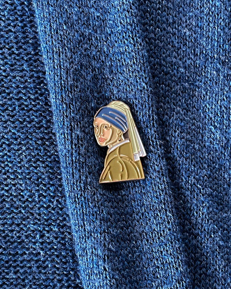 Girl with a Pearl Earring Enamel Pin