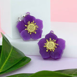 Hellebore Purple Earrings