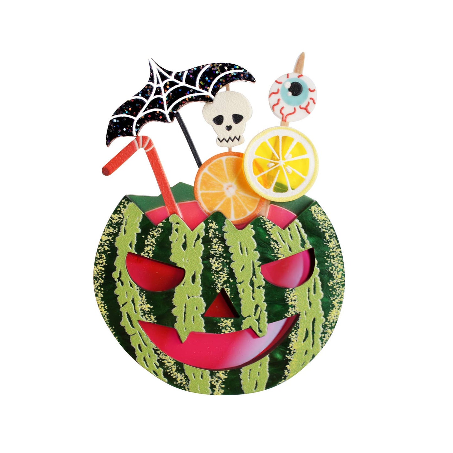 Watermelon Cocktail Brooch
