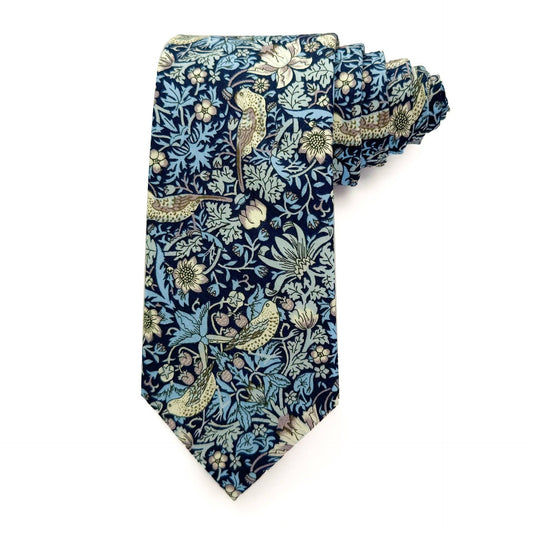 Strawberry Thief Indigo Cotton Tie