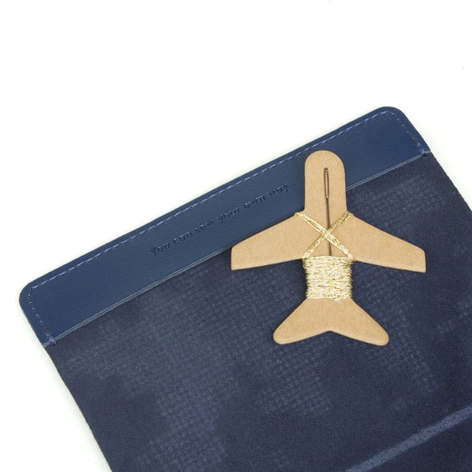 Stitch Where You'Ve Been Passport Cover Kit - Navy Leather