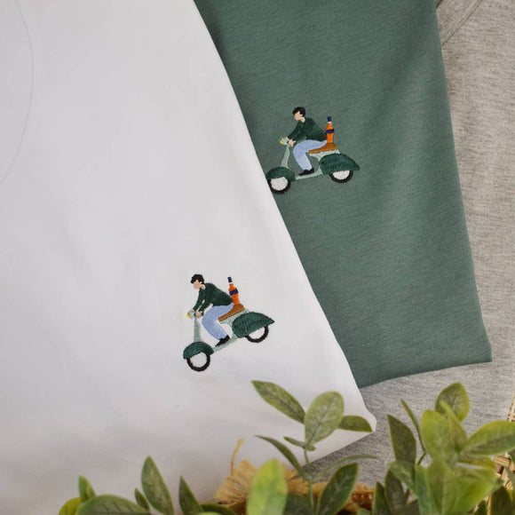 Vespa Embroidered Tee