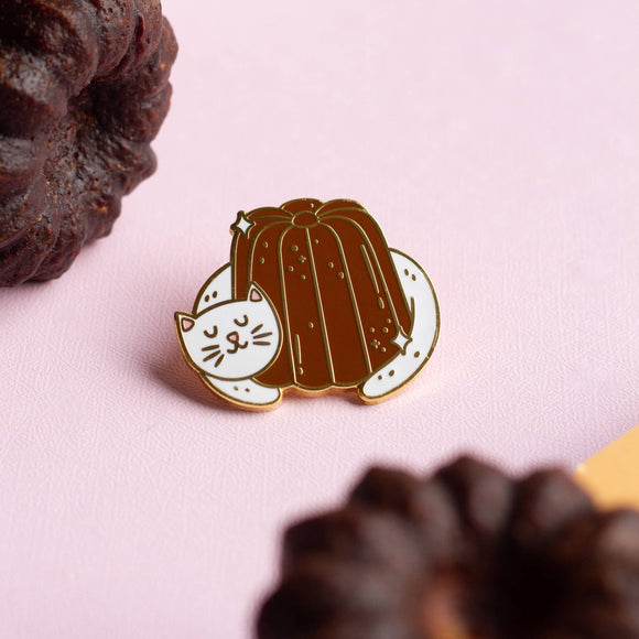 Canelé Cat Enamel Pin