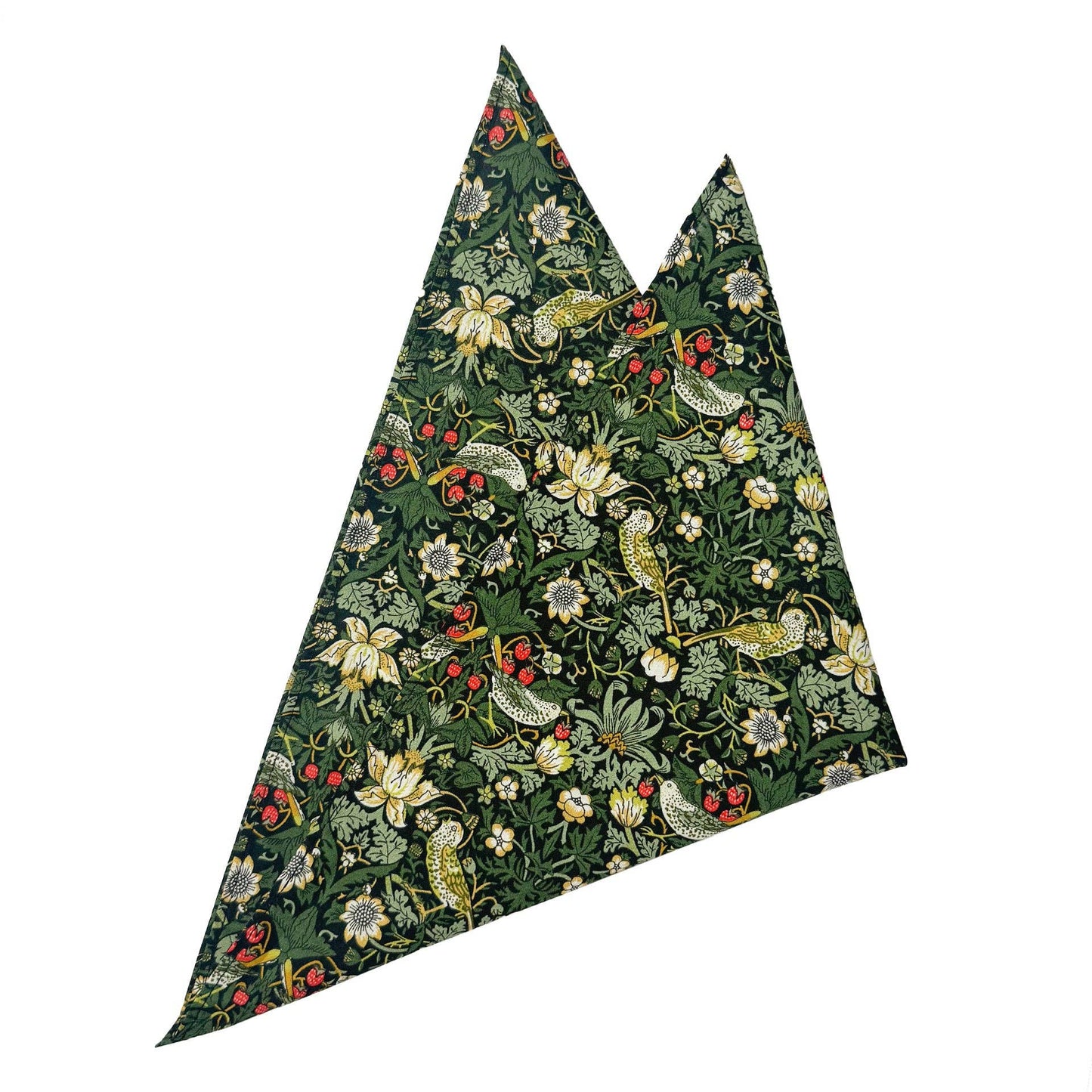 Strawberry Thief Forest Green Pocket Square