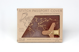 Stitch Where You've Been Passport Cover Kit - Maroon Leather