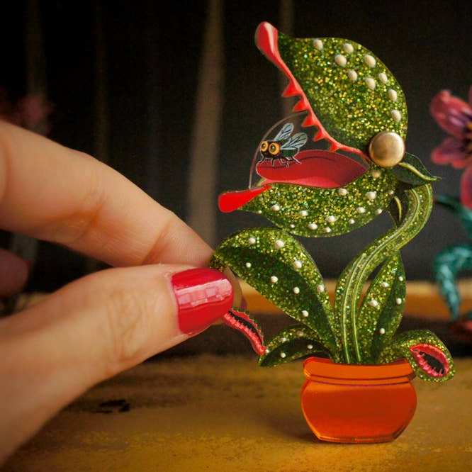 Carnivorous Plant Brooch