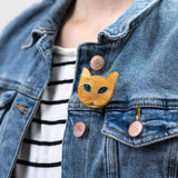 Ginger Cat Acrylic Brooch