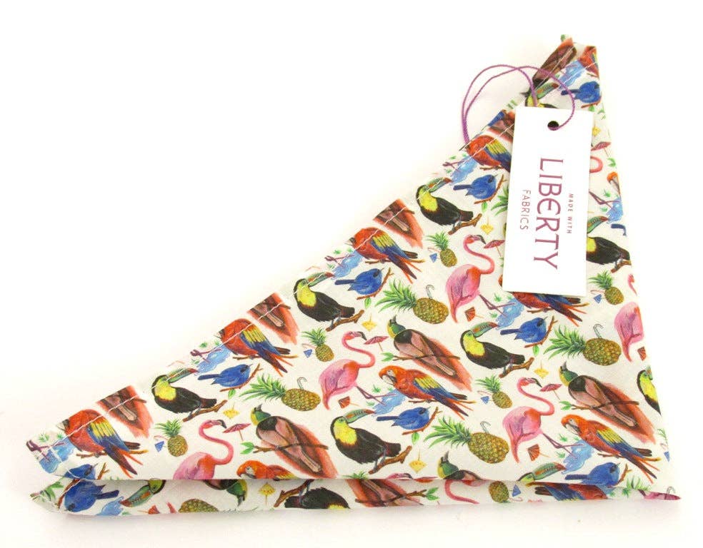 Birds of Paradise Tana Lawn Cotton Pocket Square