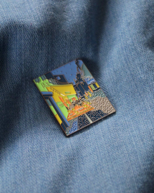 Café Terrace at Night Enamel Pin