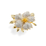 Pave Flower Brooch