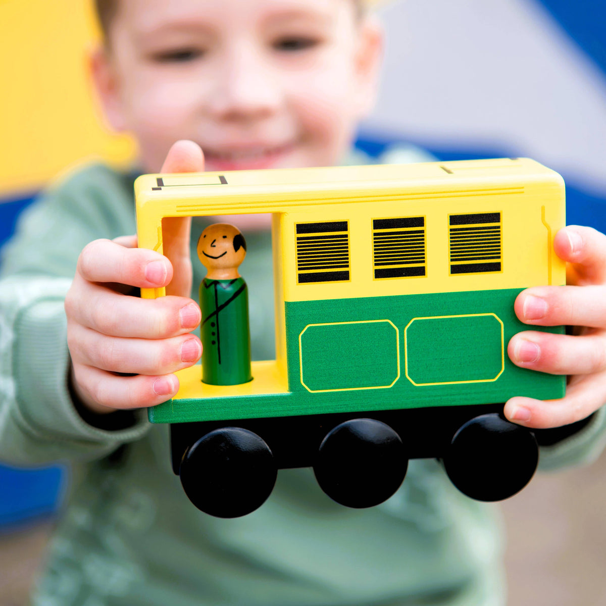 Wooden Melbourne Tram Push Along Toy