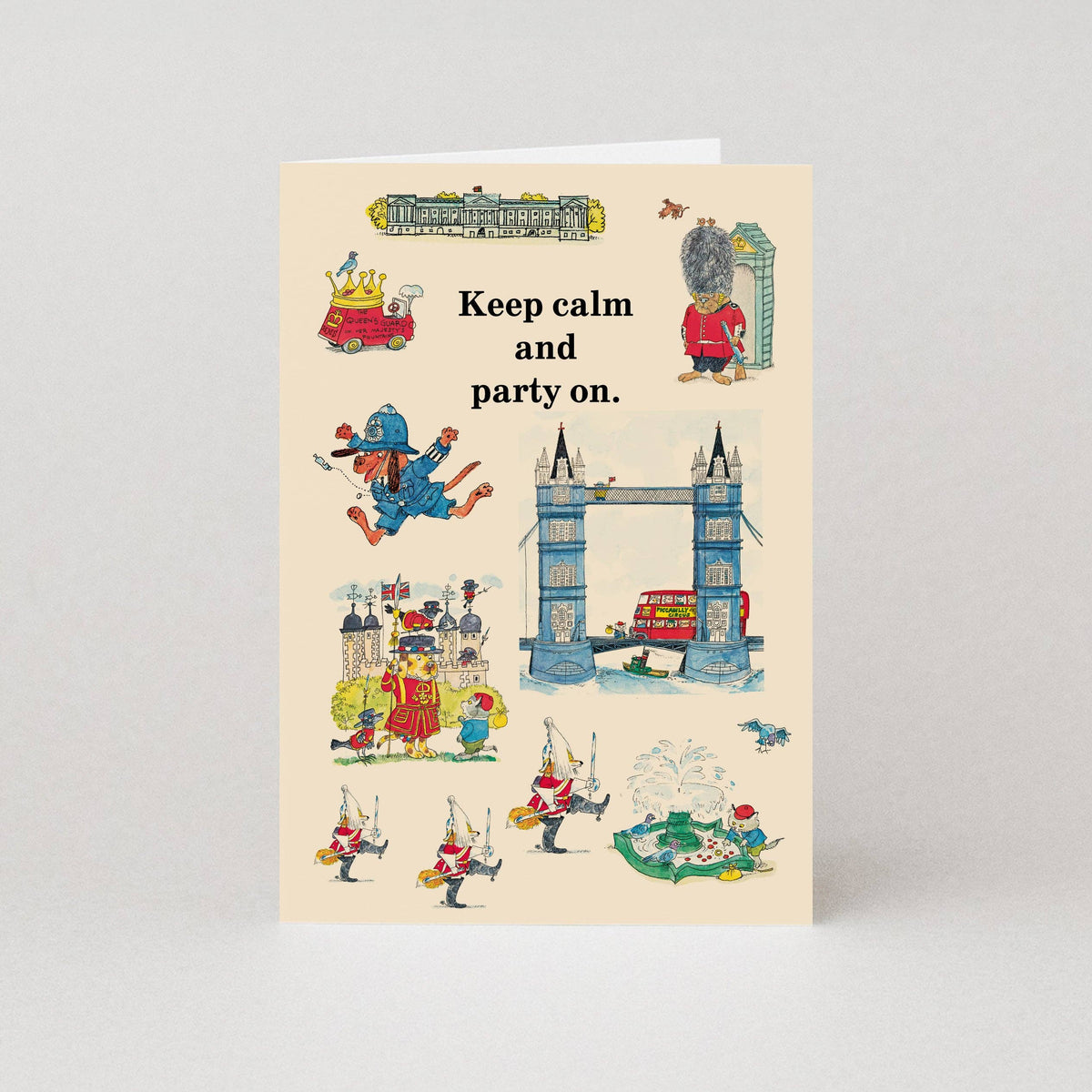 Richard Scarry Card - Keep Calm and Party On