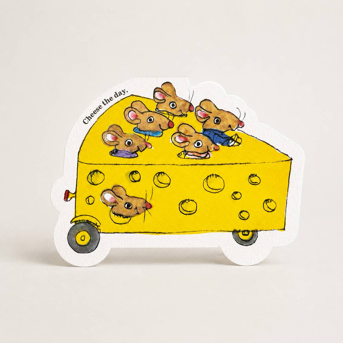 Richard Scarry Card - Cheese Mouse Car