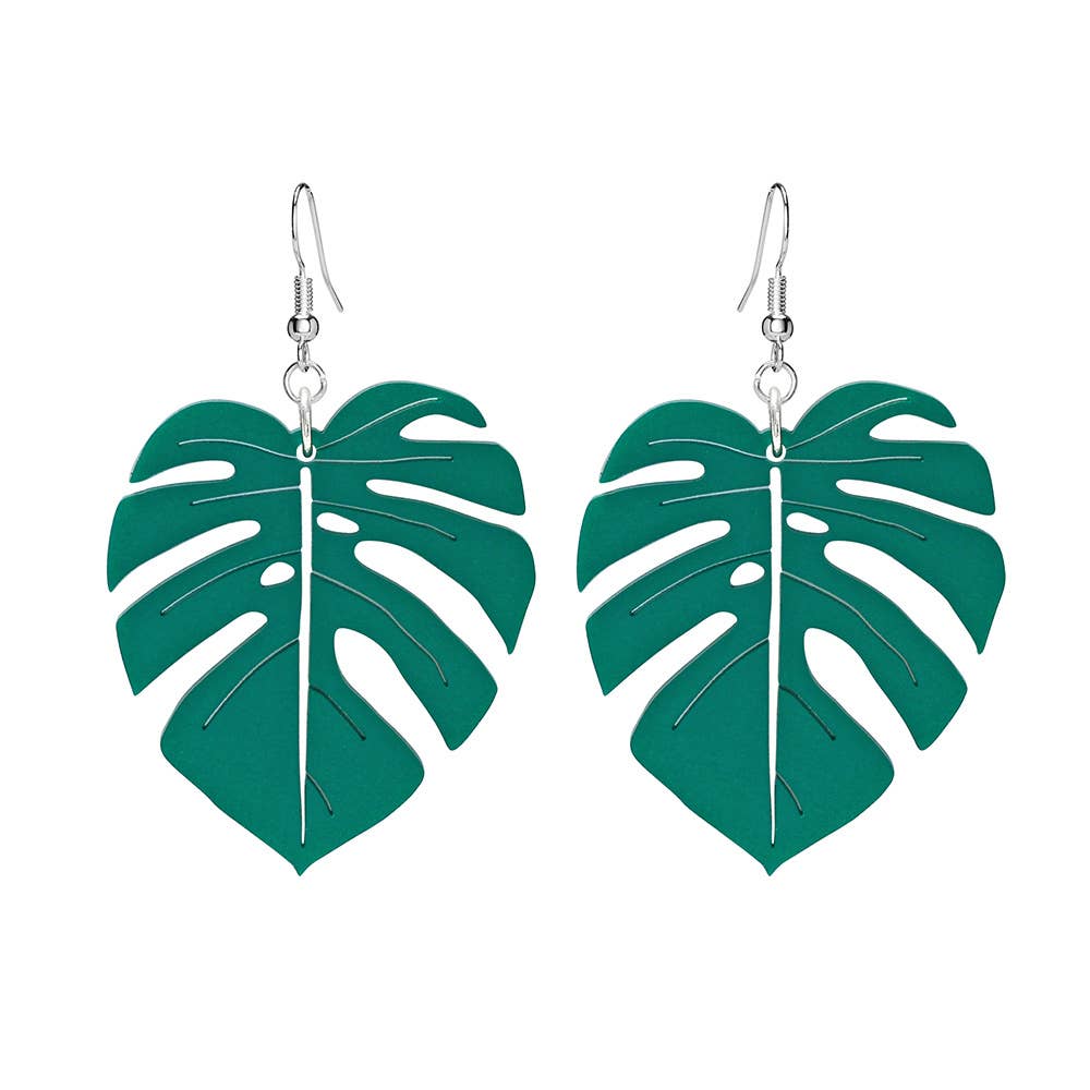Monstera Leaf Earrings