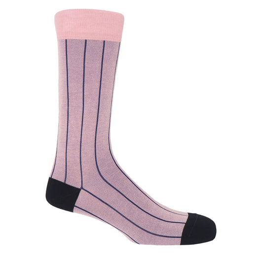 PEPER HAROW Pink Pin Stripe Socks