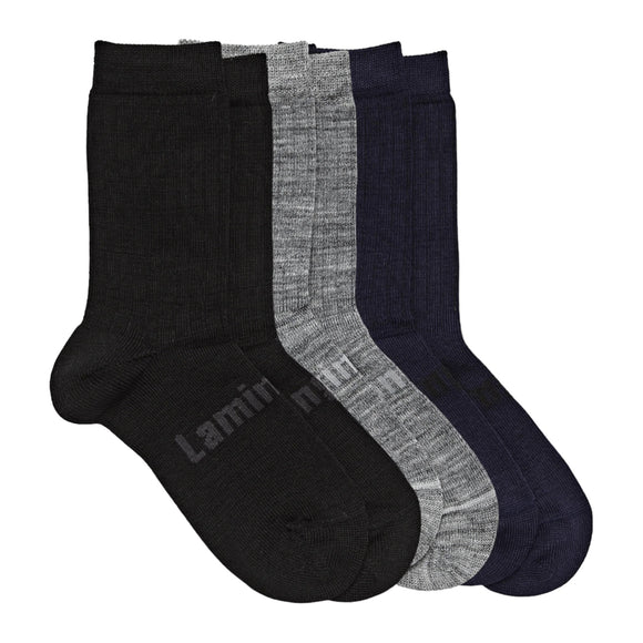 LAMINGTON Merino Wool Plain Crew Socks