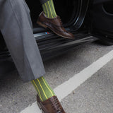PEPER HAROW Green Pin Stripe Socks