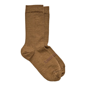 LAMINGTON Merino Wool Walnut Crew Socks