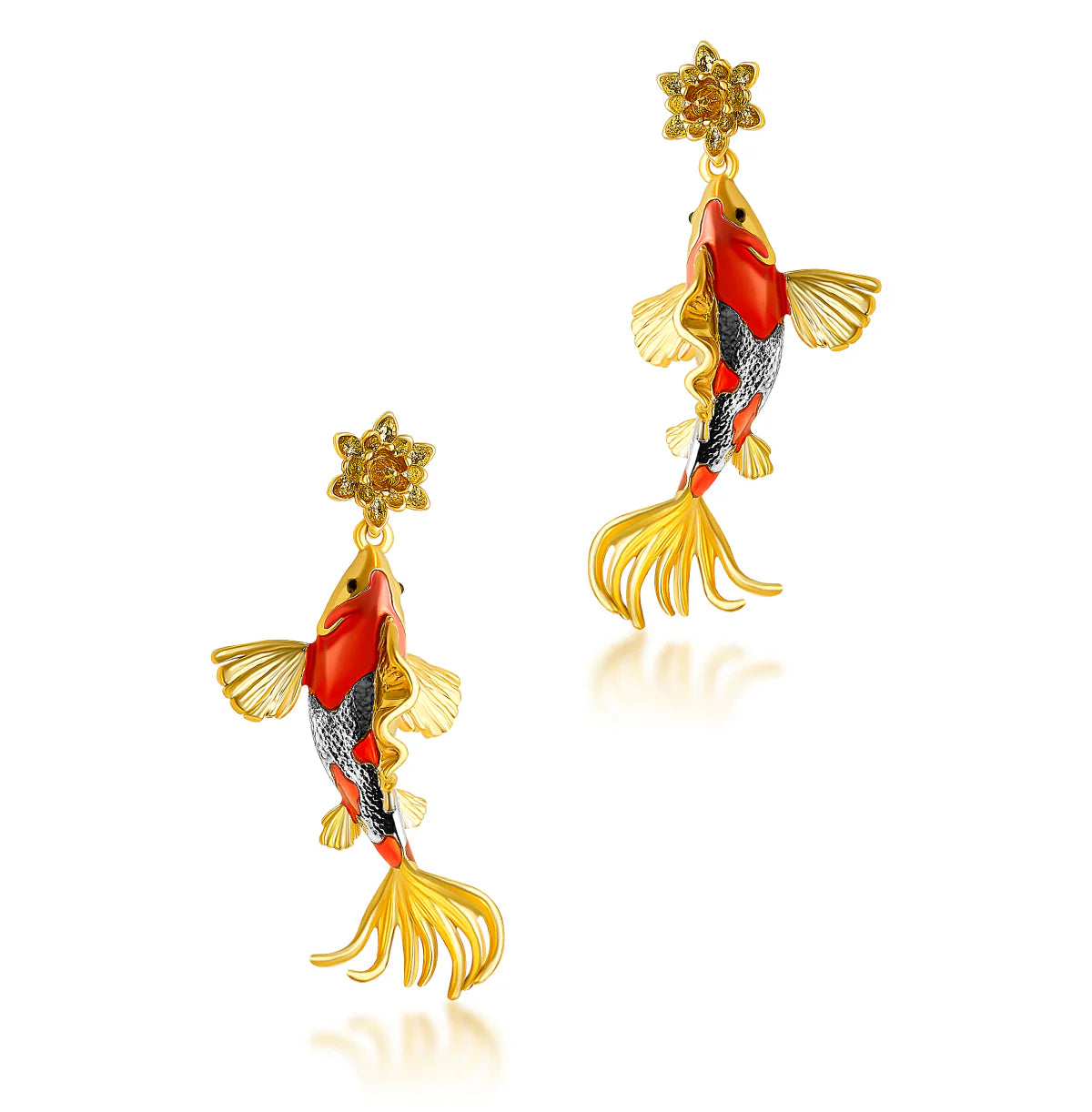 Koi Carp Drop Earring