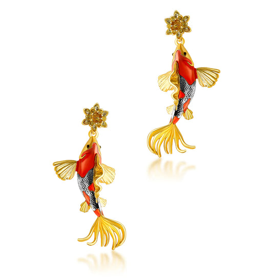 Koi Carp Drop Earring