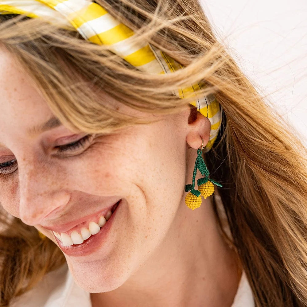 Lottie Lemon Dangle Luxe Earrings - Lemon