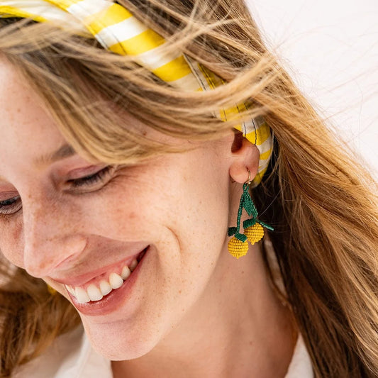 Lottie Lemon Dangle Luxe Earrings - Lemon