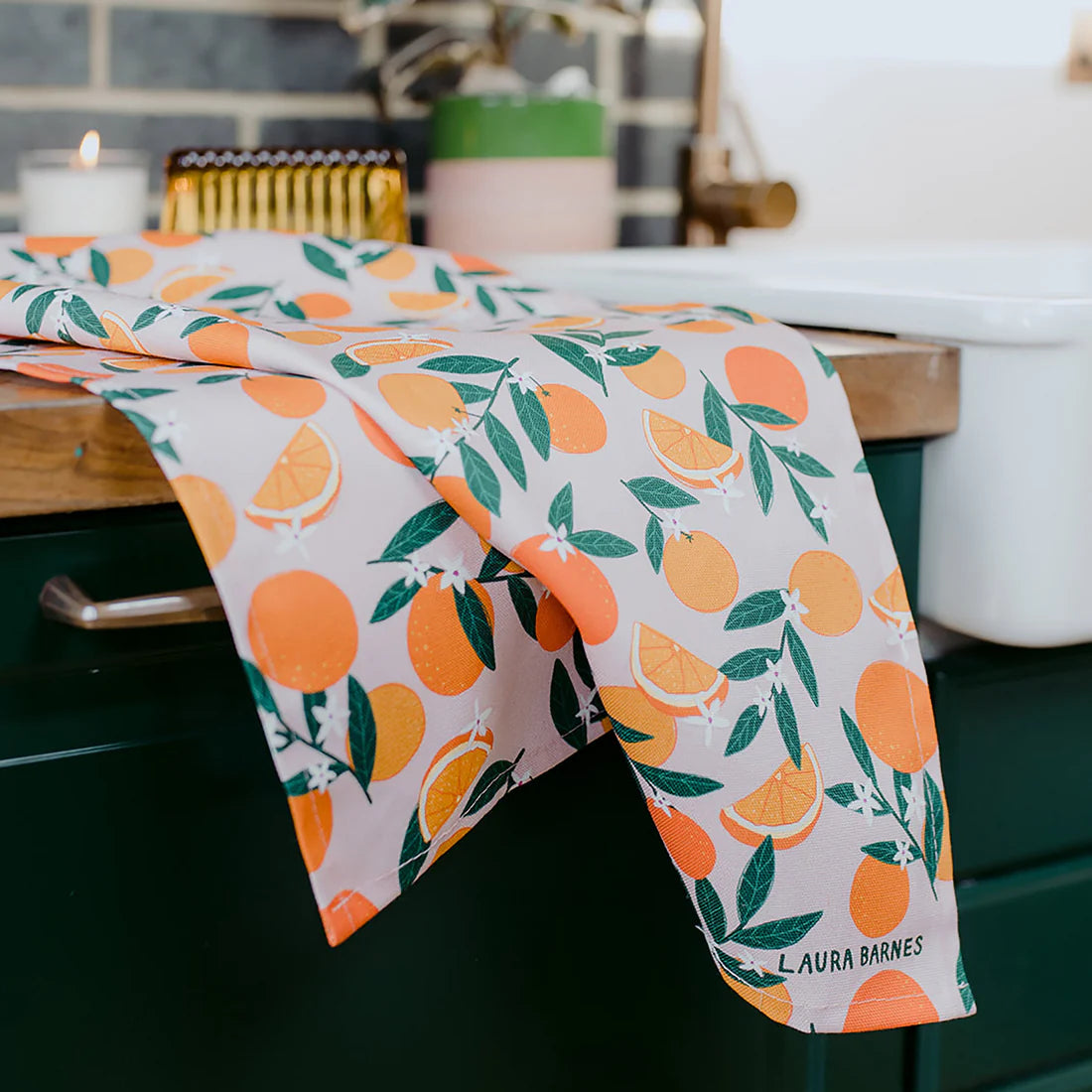 Sevilla Oranges Cotton Tea Towel