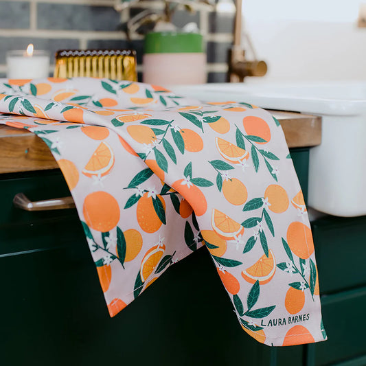 Sevilla Oranges Cotton Tea Towel