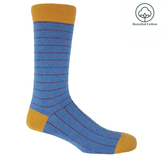 PEPER HAROW Blue Dash Socks