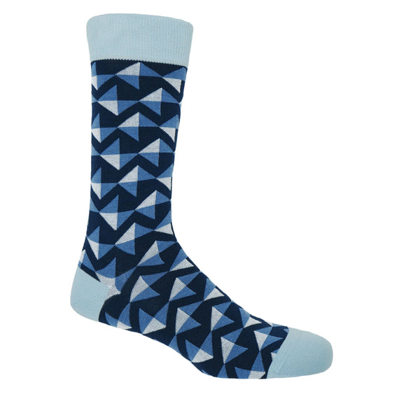 PEPER HAROW Navy Triangle Socks