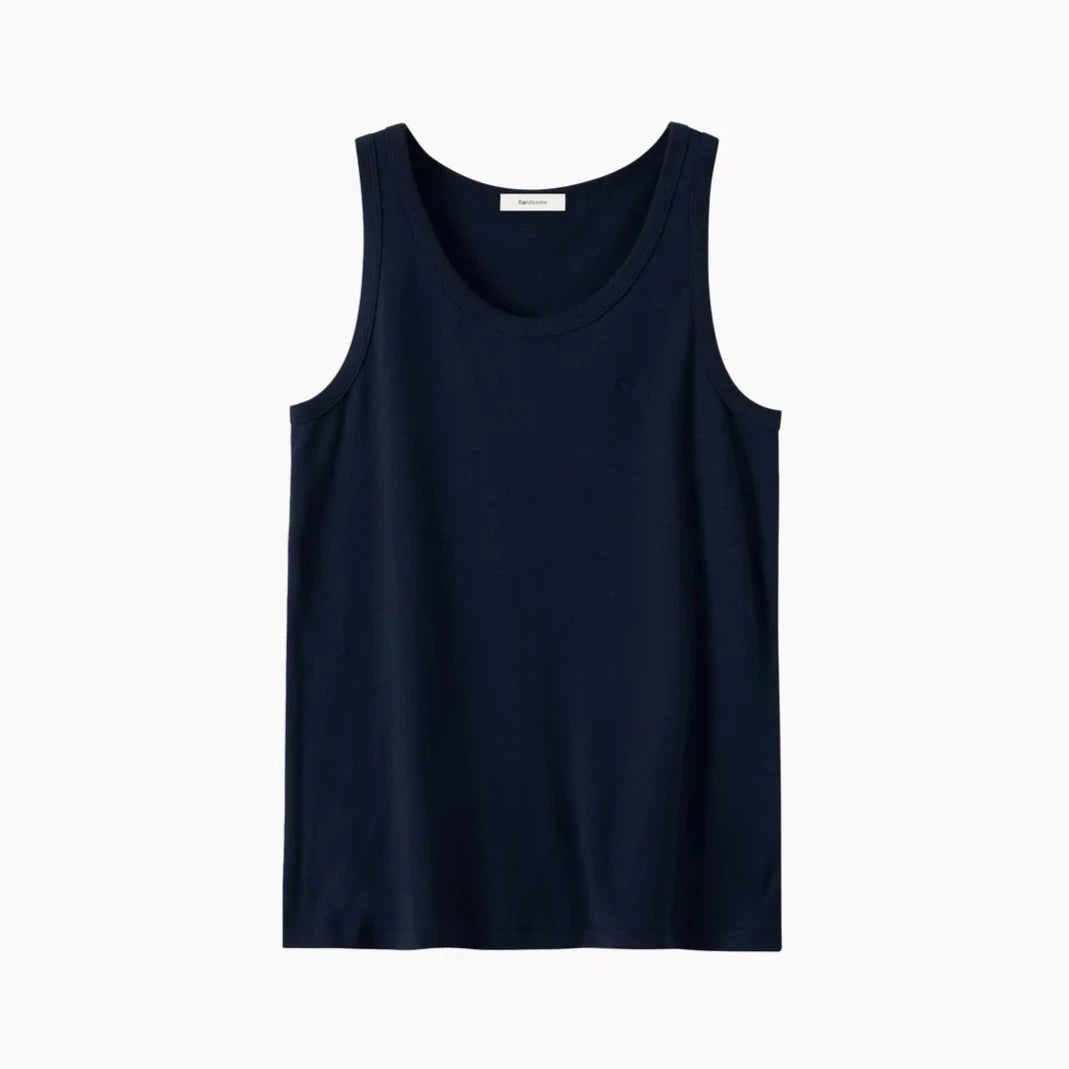 Ribbed Singlet Navy