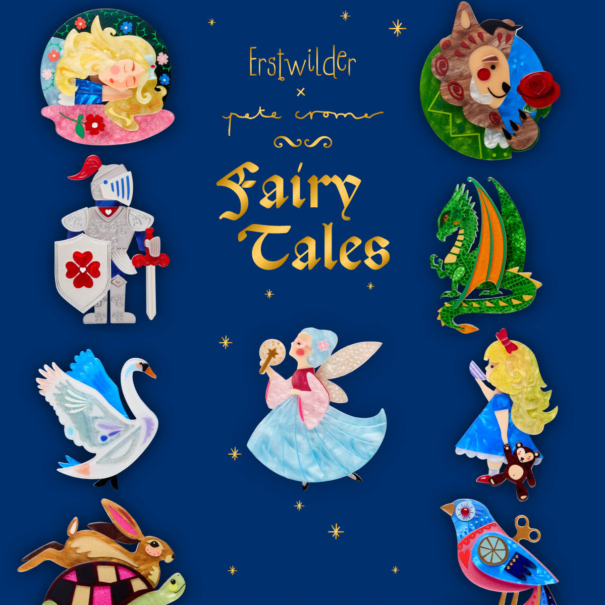 Erstwilder x Pete Cromer Fairytales Part 2 Simplified Mini Brooch Pack