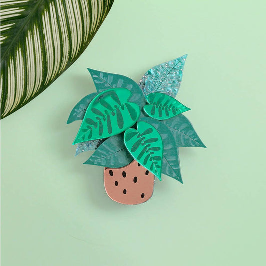 Houseplant Calathea Brooch