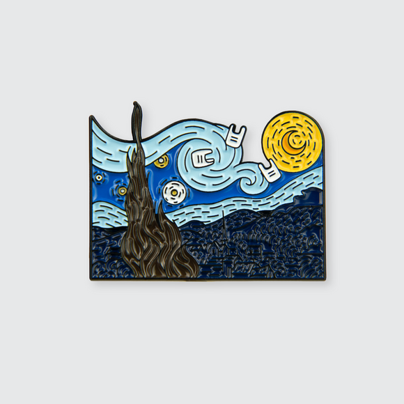 Gogh-ne With the Wind Enamel Pin