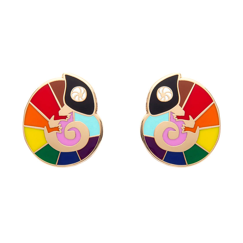 Carmel's Colourful Enamel Stud Earrings