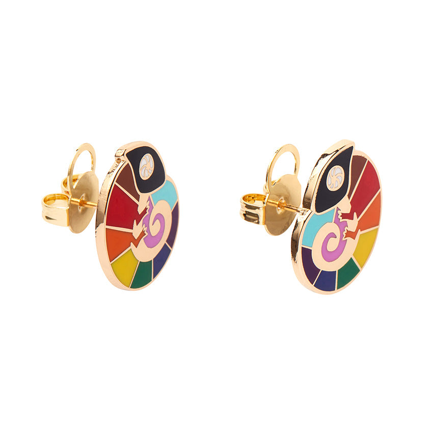 Carmel's Colourful Enamel Stud Earrings